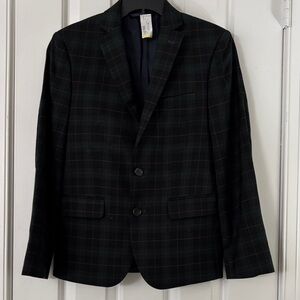 Ralph Lauren Kids Black Plaid Blazer